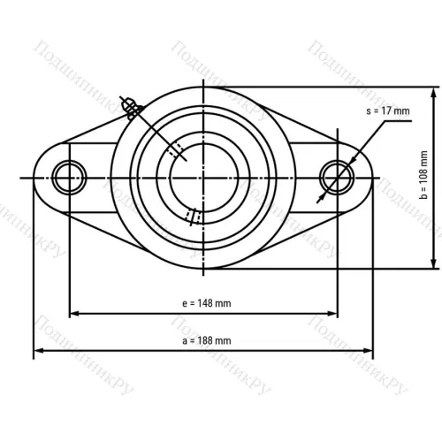 Подшипниковый узел SSUCFLPL 209-B - Вал: 45 мм