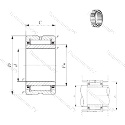 Подшипник игольчатый радиальный TAFI 506825