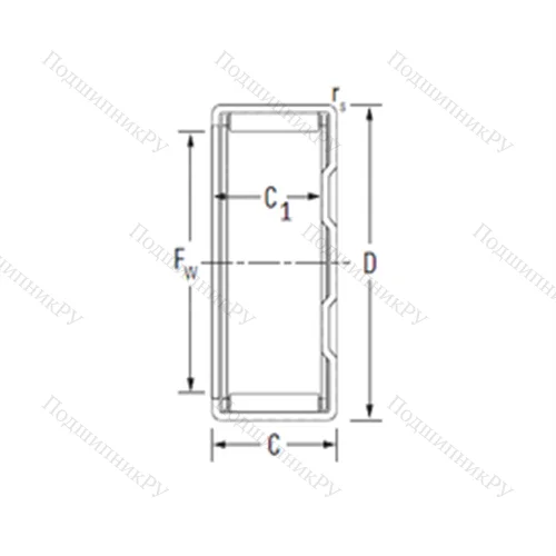 Подшипник игольчатый радиальный BK 1516