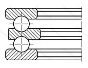 Подшипник  52209 (38209) размер 35/45x73x37