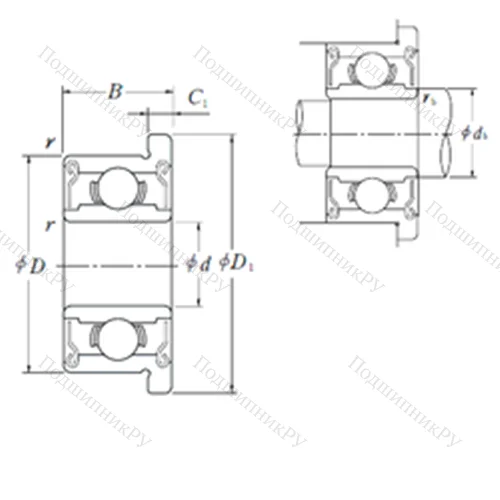 Подшипник шариковый радиальный FR 1810ZZ