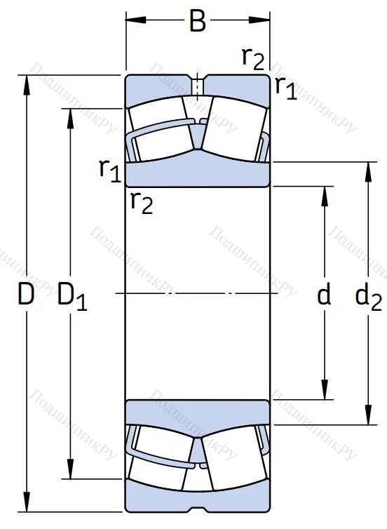 Сферический роликовый подшипник 23168 CC/C 3W 33