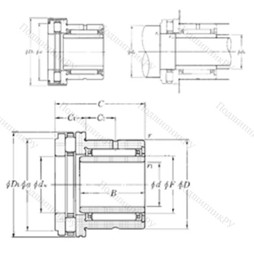 Подшипник комбинированный NKXR 20T 2Z+IR 17?20?20