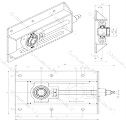 Подшипниковый узел шариковый радиальный EXT 205+WB