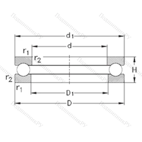 Подшипник шариковый упорный 511/530-FP