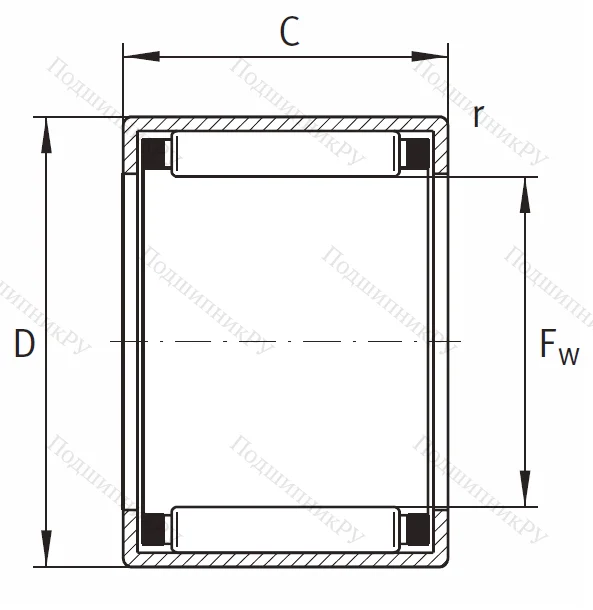 Игольчатый подшипник HK 0808 B