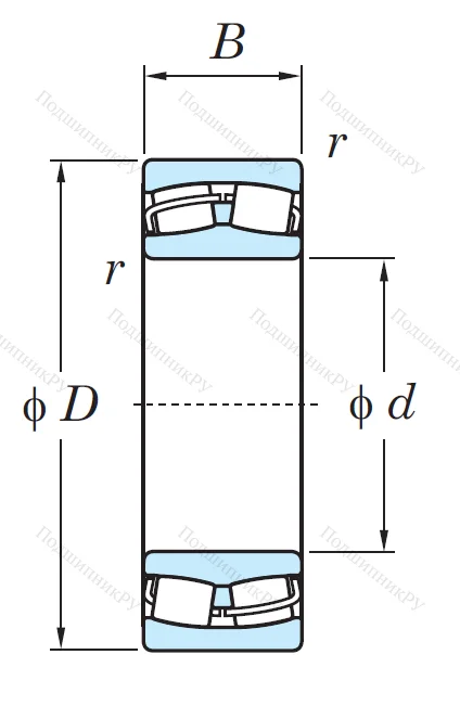 Сферический роликовый подшипник 22217 RH/RHRW 33