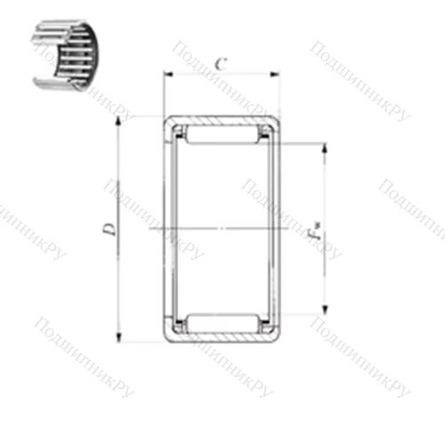 Подшипник игольчатый радиальный BHA 2220 Z