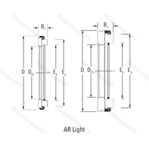 Подшипник игольчатый упорный AR 9 40 60,4