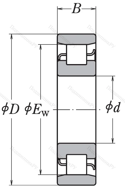 Роликовый цилиндрический подшипник N 214 W