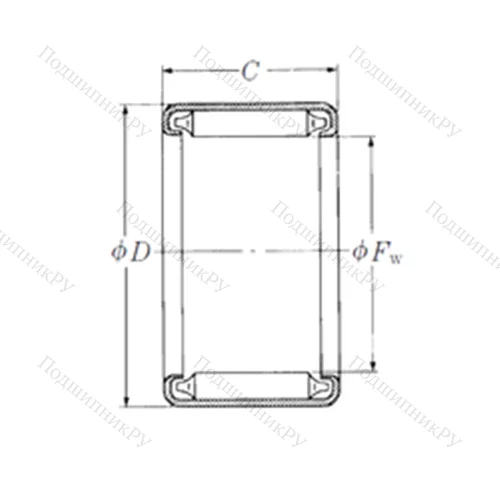 Подшипник игольчатый радиальный B-268