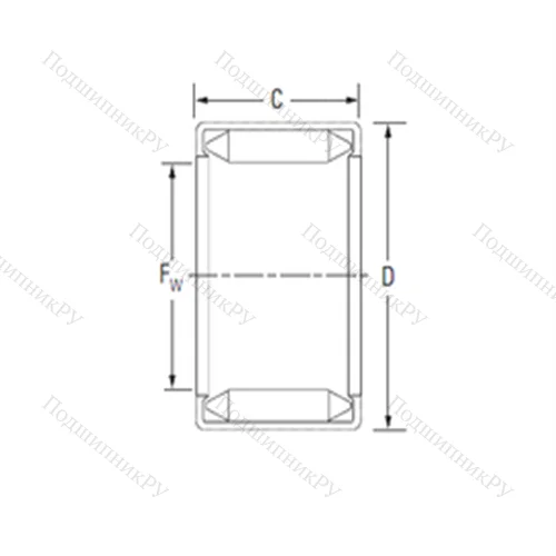 Подшипник игольчатый радиальный BT 128