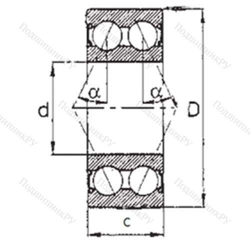 Подшипник шариковый радиально-упорный 5200-2RS