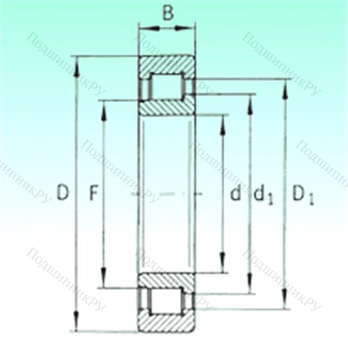 Подшипник роликовый радиальный SL 192311 от производителя  NBS