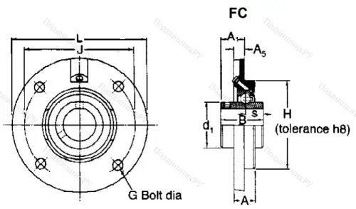 Подшипниковый узел FC 50 в Иркутске
