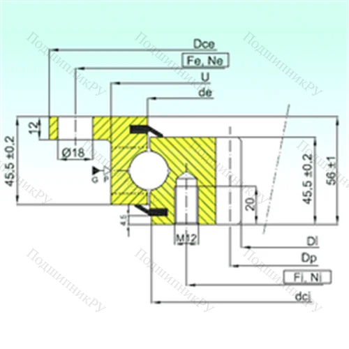 Подшипник шариковый опорно-поворотный ZBL.20.0744.201-2SPTN