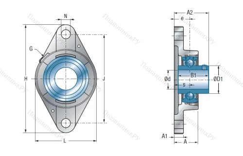 Подшипниковый узел UCFLE 206 в Иркутске