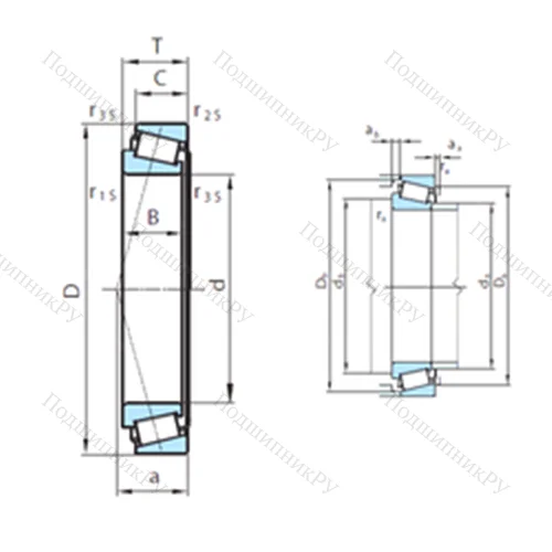 Подшипник роликовый радиально-упорный PSL 612-311