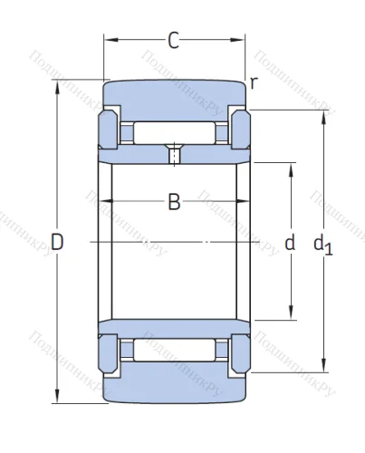 Игольчатый подшипник NATR 5 от производителя  SKF