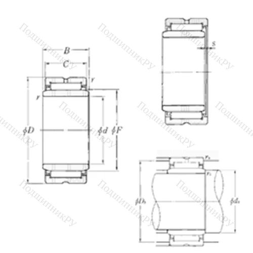 Подшипник игольчатый радиальный MR 283720+MI-242820
