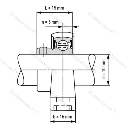 Подшипниковый узел SS KP 000 ST - Вал: 10 мм от производителя  LPZ