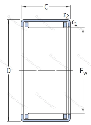 Игольчатый подшипник HK 1512