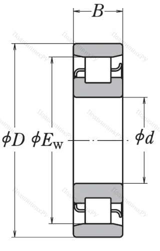 Роликовый цилиндрический подшипник N 311 W C 3 от производителя  NSK