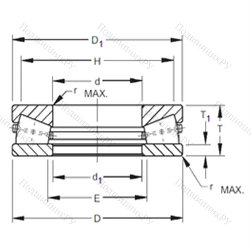 Подшипник роликовый упорный F-3131-G