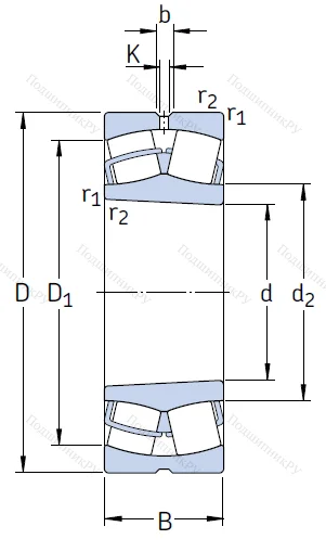 Сферический роликовый подшипник 23184 CKJ/C 4W 33