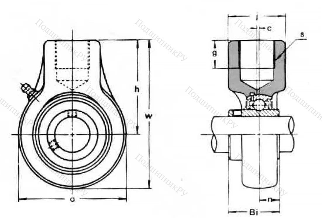 Подшипниковый корпус ECH 208 (ASAHI)