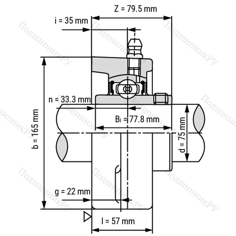 Подшипниковый узел UCFL 215 - Вал: 75 мм