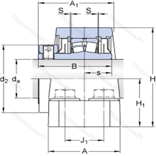 Стационарные роликоподшипниковые узлы (SKF ConCentra, для дюймовых валов) FSYE 3 1/2-18