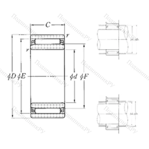 Подшипник игольчатый радиальный NAO-15?32?12