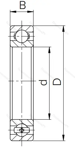 Шариковый однорядный подшипник 6-7000124 (16024) в Иркутске