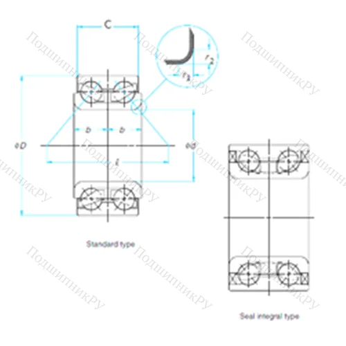 Подшипник шариковый радиально-упорный 544033