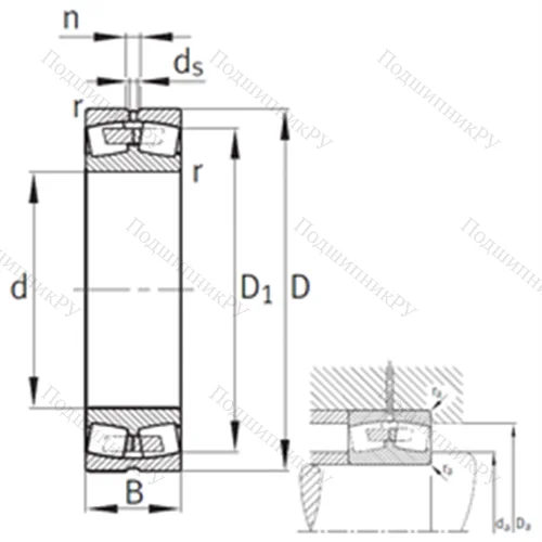 Подшипник роликовый радиальный самоцентрирующийся 23144-B-MB