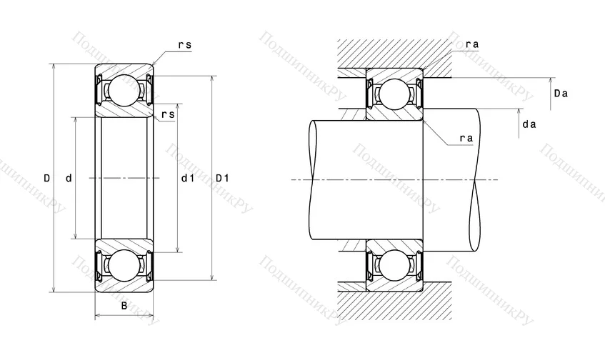 Высокотемпературный  подшипник 6202 HT 200ZZ
