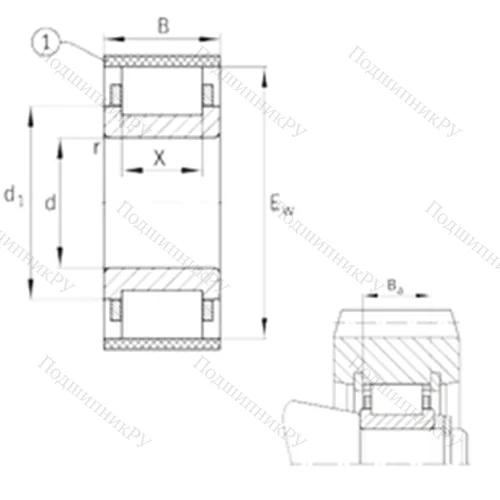 Подшипник роликовый радиальный RN 2234-E-MPBX