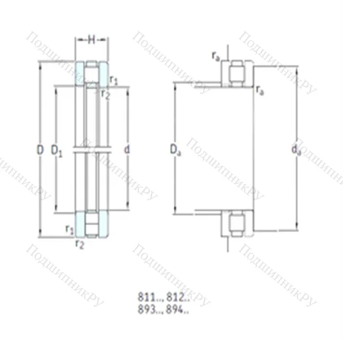 Подшипник роликовый упорный 81210TN от производителя  SKF