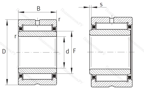 Игольчатый подшипник NA 4902 XL от производителя  INA
