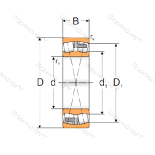 Подшипник роликовый радиальный самоцентрирующийся 22211 MA