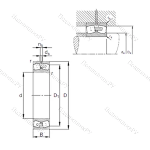 Подшипник роликовый радиальный самоцентрирующийся 23192-E 1A-MB 1