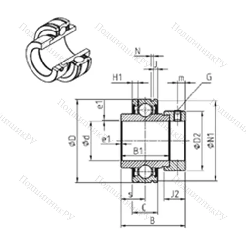 Подшипник шариковый радиальный CEX 204-12