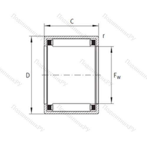Подшипник игольчатый радиальный SCE 1916