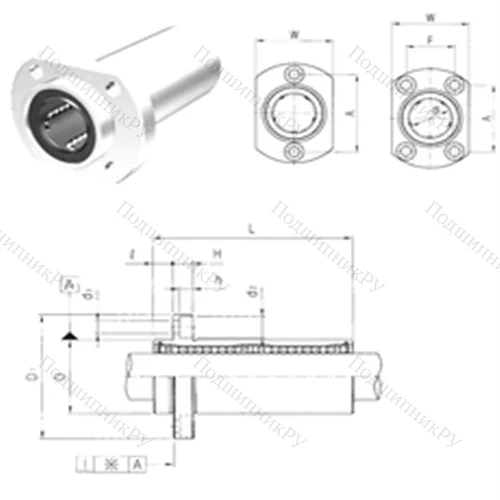 Подшипник шариковый линейный LMHP 30L