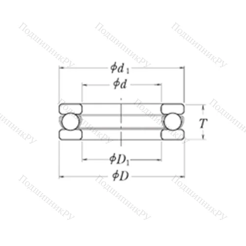 Подшипник шариковый упорный LT 2.1/8