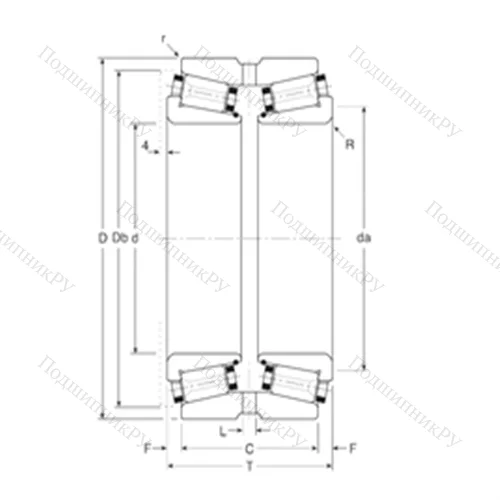 Подшипник роликовый радиально-упорный 323406XS/323549XGS