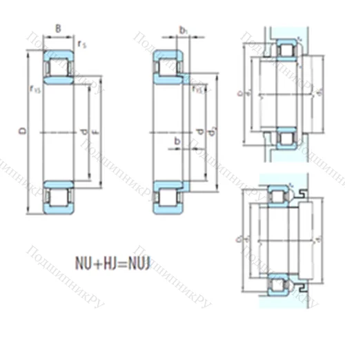 Подшипник роликовый радиальный NUJ 248