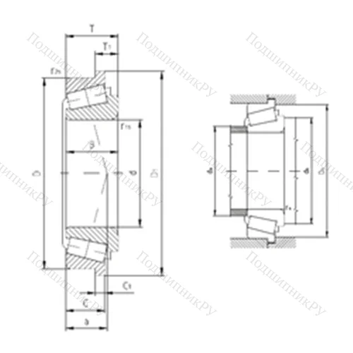 Подшипник роликовый радиально-упорный K-LM 12749/K-LM 12712B