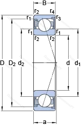 Подшипник S 71901 CD/HCP 4A